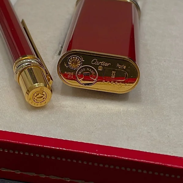 Vintage Cartier Pen Lighter Set - Ballpoint Pen - Gas Lighter - Image 4