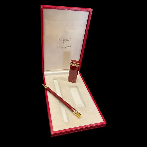 Vintage Cartier Pen Lighter Set - Ballpoint Pen - Gas Lighter - Image 5