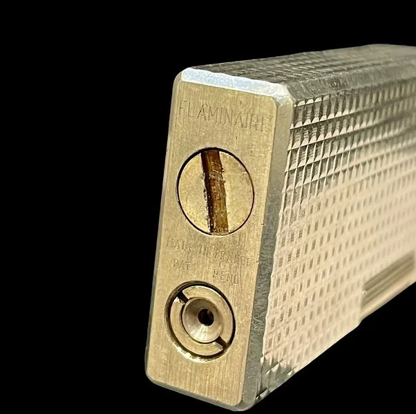 Genuine Preowned Flaminaire Lighter Jordan Air Force 1977 Silver Solid Plated - Image 3