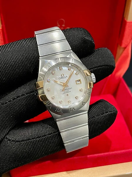 Preowned Omega Constellation Co Axil Mother of Pearl Diamonds - Image 3