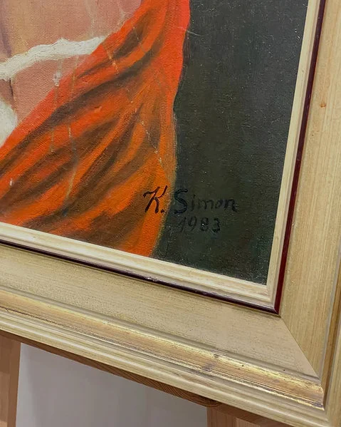 Portrait Painting, K. Simon 1983 - Gypsy and Bedouin Beauty From Eastern Land - Image 4