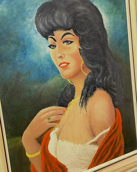 Portrait Painting, K. Simon 1983 - Gypsy and Bedouin Beauty From Eastern Land - Image 7