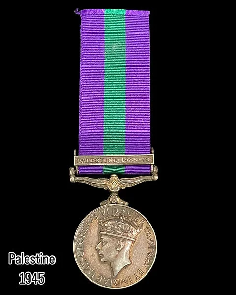 British General Service Medal Palestine 1945 - Papers, In Excellent Condition - Image 6