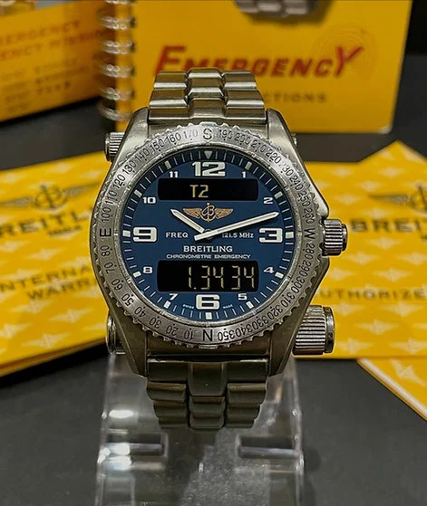 Rare Breitling Emergency 2007 Blue Dark Titanum Complete Set - Image 6