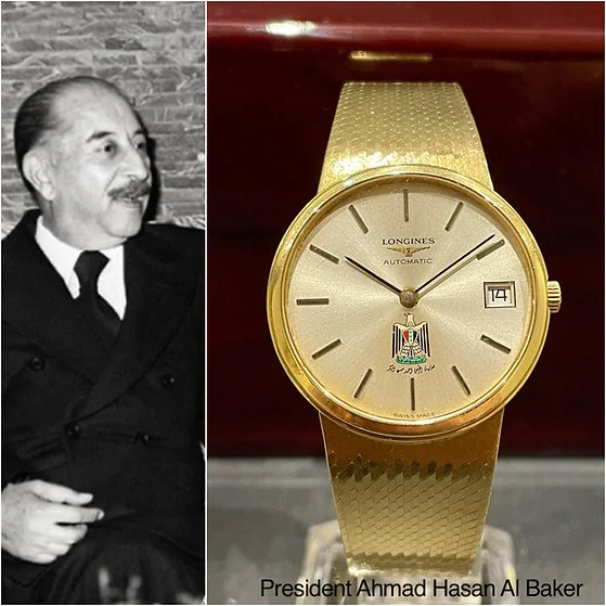 1969 Rare Full Gold Ahmed Hassan Al-Bakr Iraq Longines Special Edition - Image 9