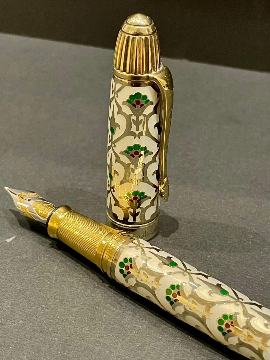 Michel Perchin Imperial White Enamel Limited Edition Fountain Pen – No. 88/88 - Image 7