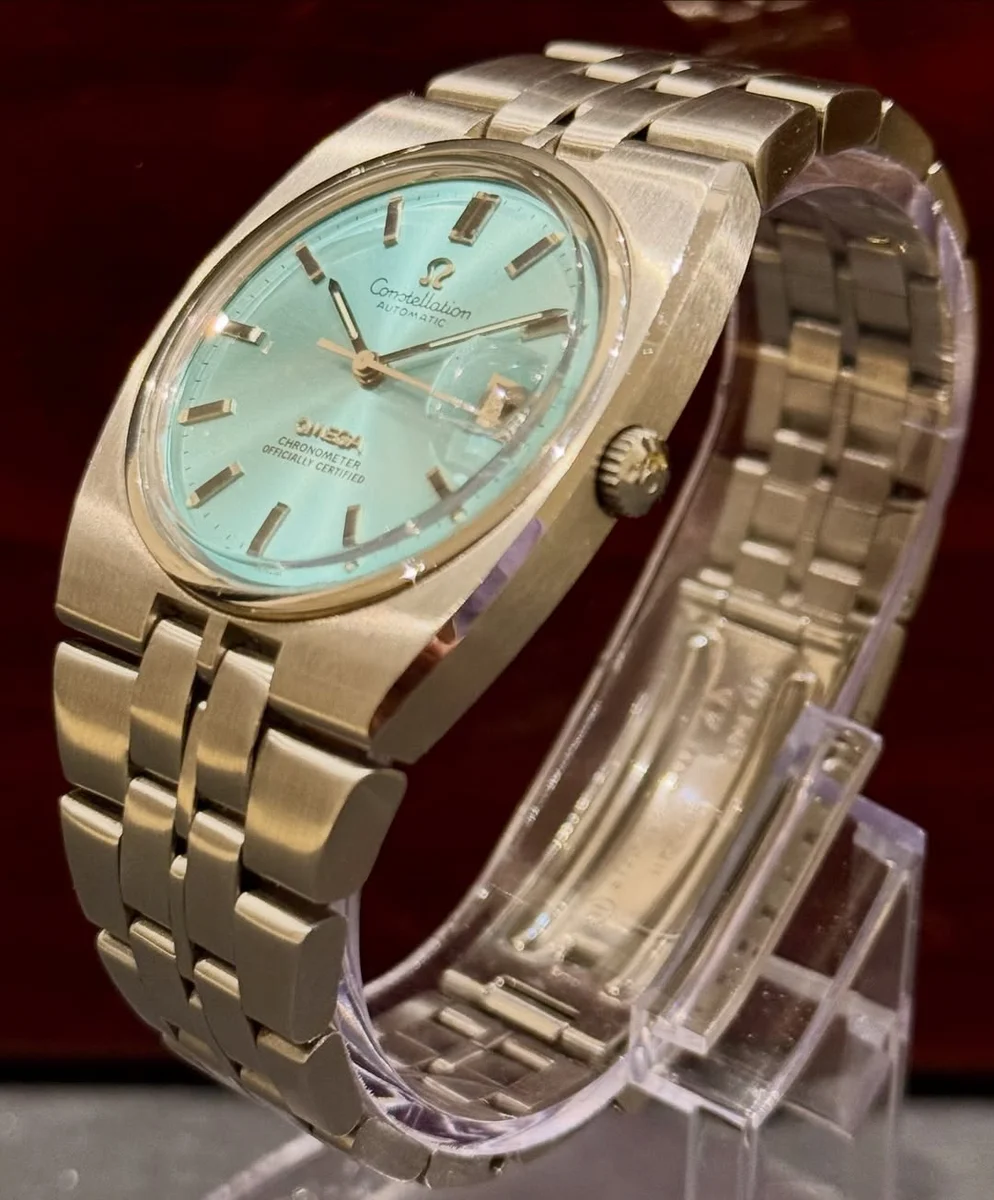 Rare Omega Constellation Sky Blue 1969 Steel - Image 3