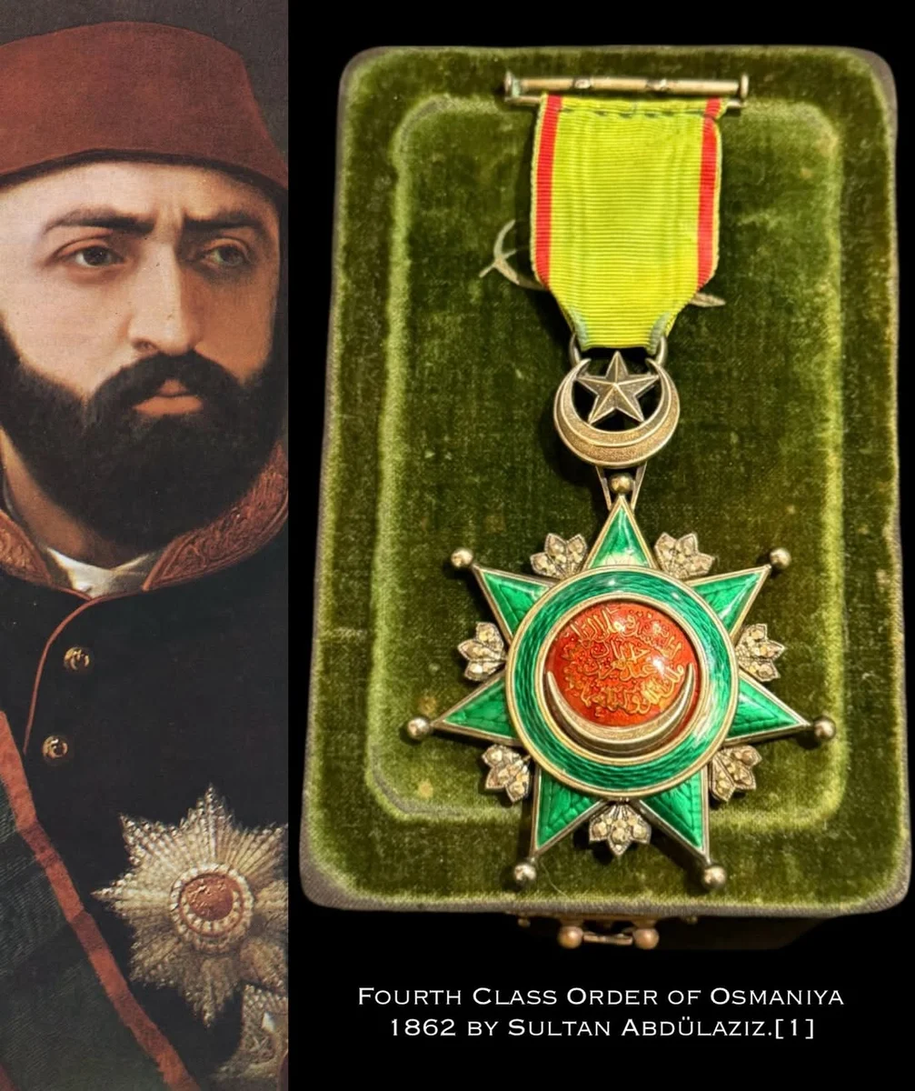 Rare Ottoman Empire – Order Of Distinction Medal 1862 Sultan AbdulAziz