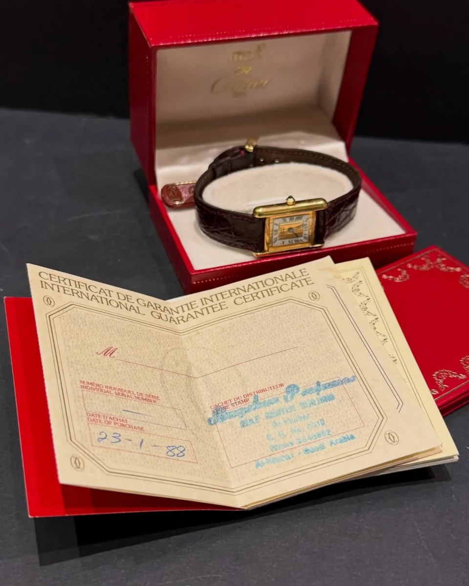Rare Cartier Tank 1988 Complete Set For Ladies - Image 4