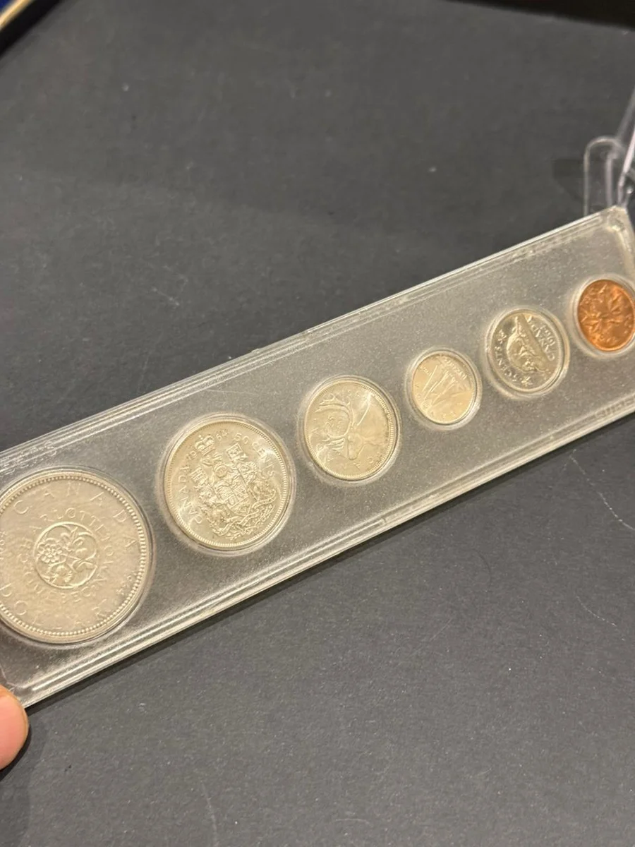 1964 Proof Set Fine Silver/Nic Queen Elizabeth Canada - Image 3