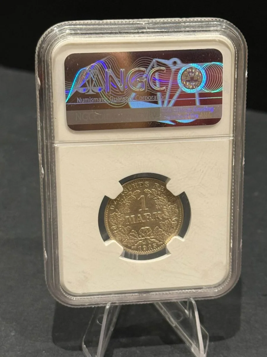 Rare One Mark Germany 1915 Fine Silver NGC - Image 2