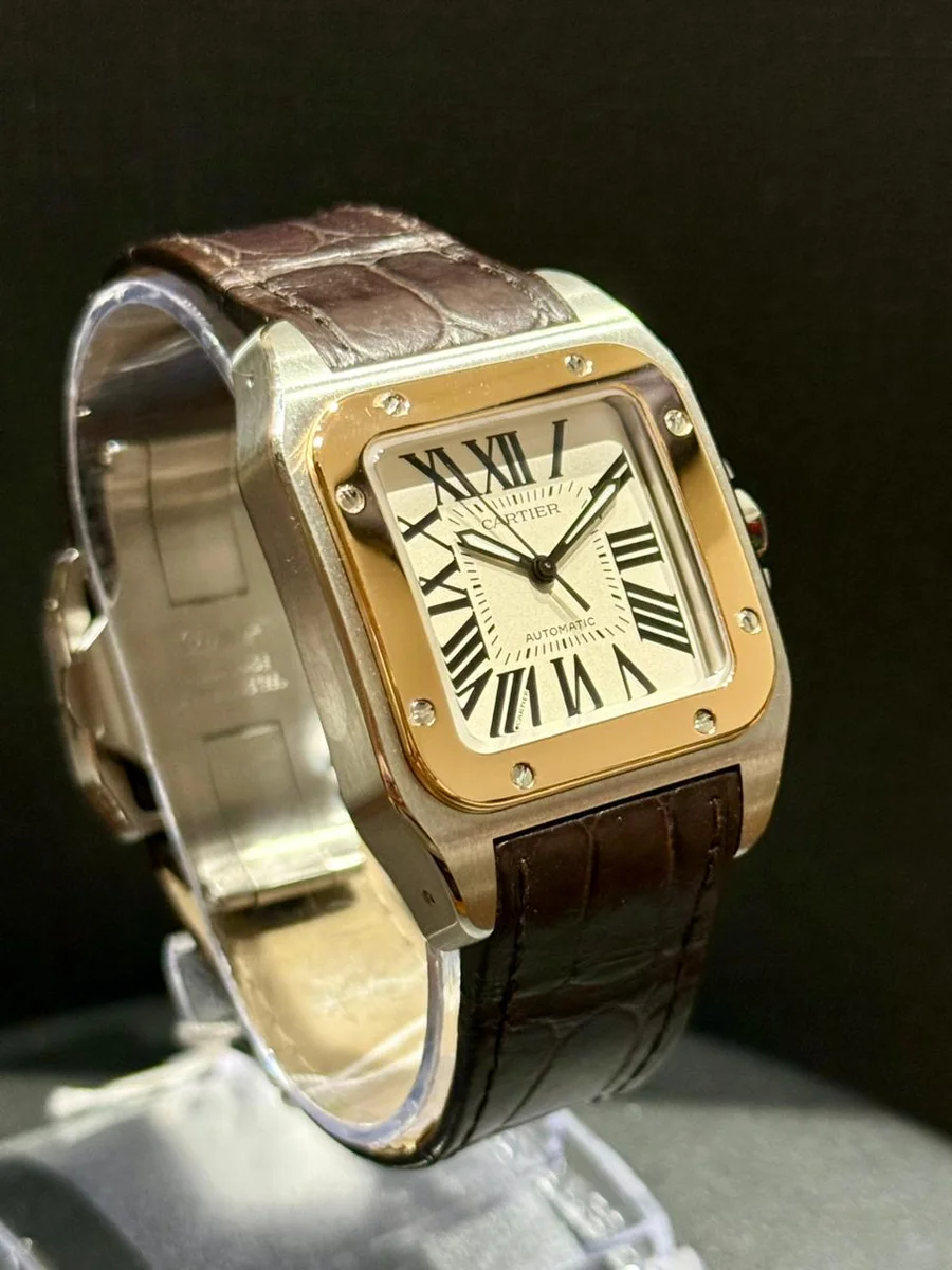 Cartier 100 Santos Steel/Gold An Icon Of Modern Masculine Elegance. - Image 3